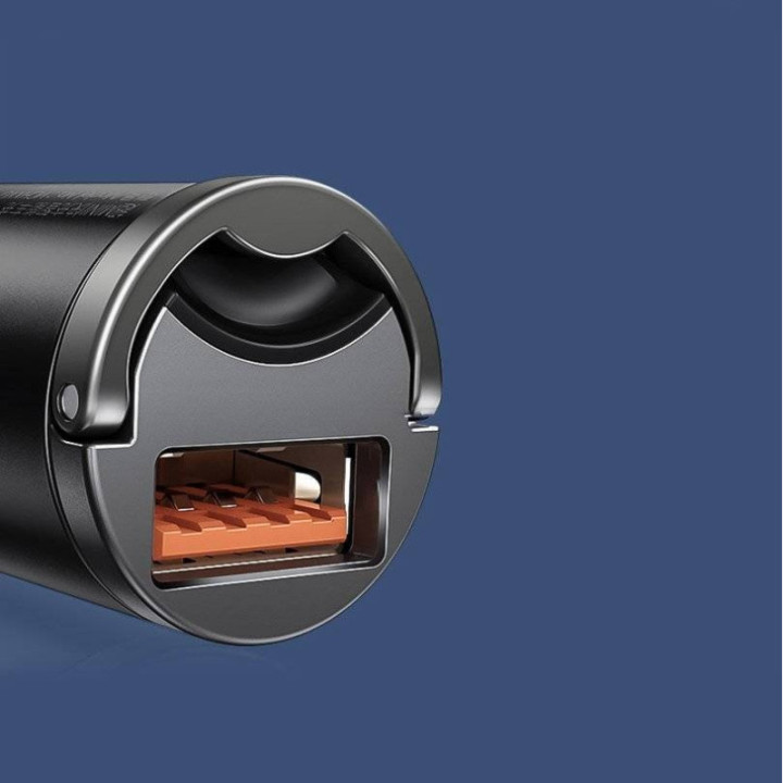 Baseus avtomobilski polnilnik Tiny Star Mini avtopolnilec  30 W  QC 3.0  črn