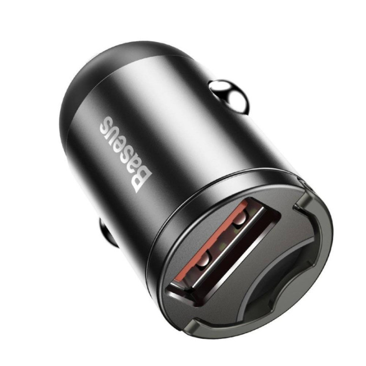 Baseus avtomobilski polnilnik Tiny Star Mini avtopolnilec  30 W  QC 3.0  črn