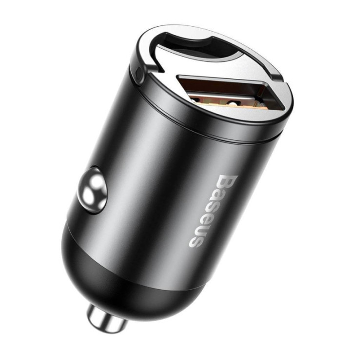 Baseus avtomobilski polnilnik Tiny Star Mini avtopolnilec  30 W  QC 3.0  črn