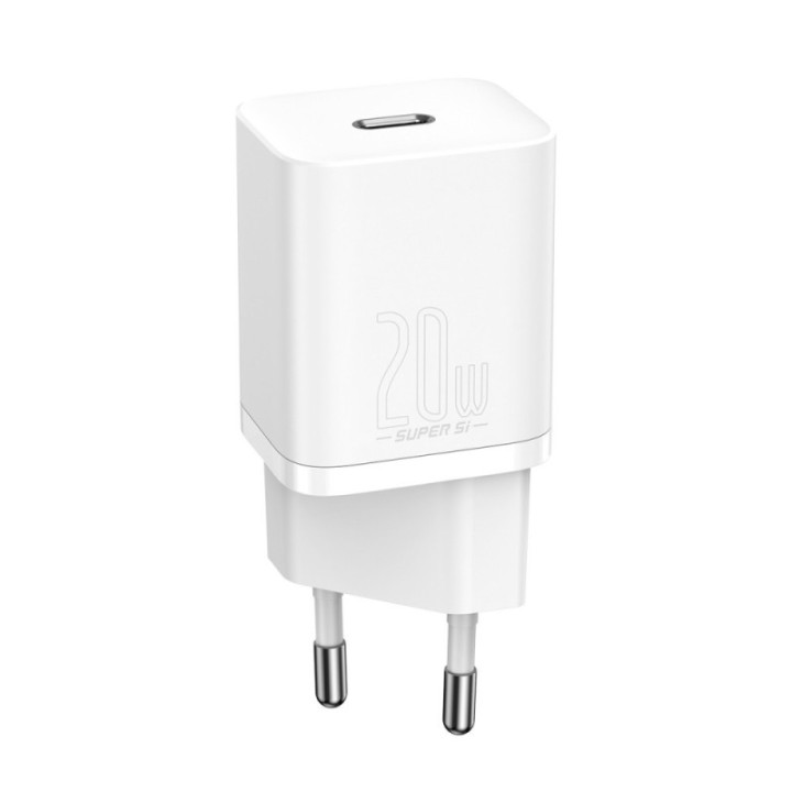 Baseus polnilec Super Si PD 20W 1x Type-C bel