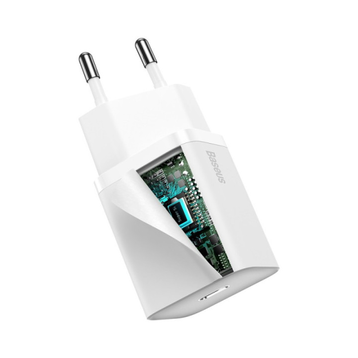 Baseus polnilec Super Si PD 20W 1x Type-C bel
