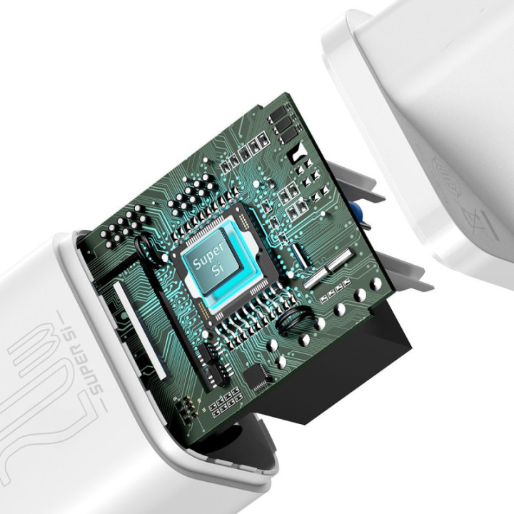 Baseus polnilec Super Si PD 20W 1x Type-C bel
