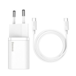 Baseus polnilec Super Si PD 25W 1x Type-C in USB-C kabel bel