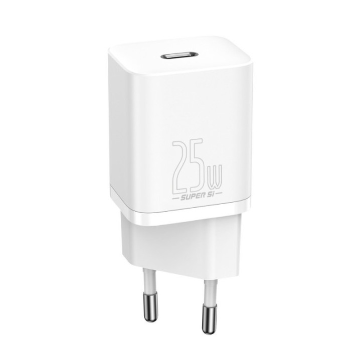 Baseus polnilec Super Si PD 25W 1x Type-C in USB-C kabel bel