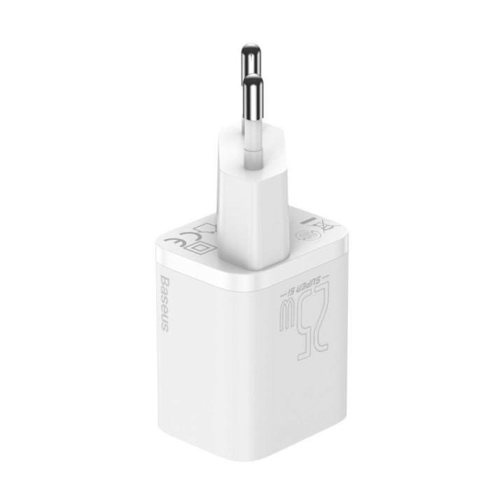 Baseus polnilec Super Si PD 25W 1x Type-C in USB-C kabel bel