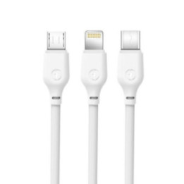 XO kabel 3v1 Lightning + USB-C + microUSB