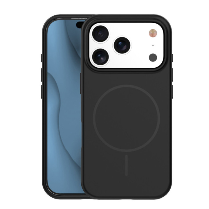 Silicon Mag ovitek za Apple iPhone 17 Pro Max črn