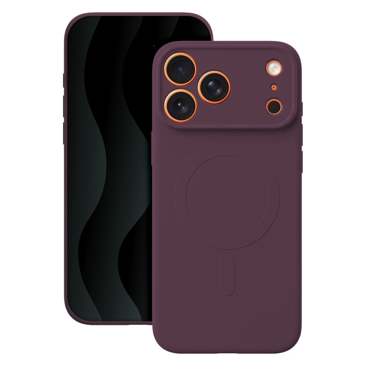 Preprost ovitek Color MagSafe za iPhone 17 Pro / 18 Pro v barvi temne češnje