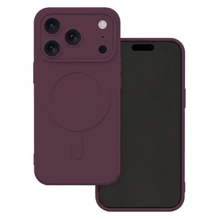 Preprost ovitek Color MagSafe za iPhone 17 Pro / 18 Pro v barvi temne češnje