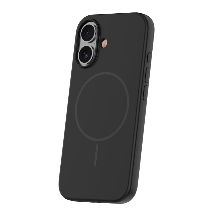 Silikonski Mag ovitek za iPhone 16 v črni barvi