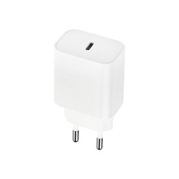 Polnilnik Maxlife MXTC-06 PD QC z 1 priključkom USB-C, 20 W, bel