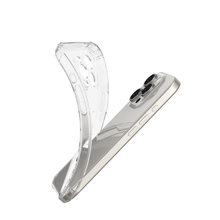 Protiudarni ovitek Anti Shock debeline 1,5 mm za iPhone 15 Pro Max, prozoren