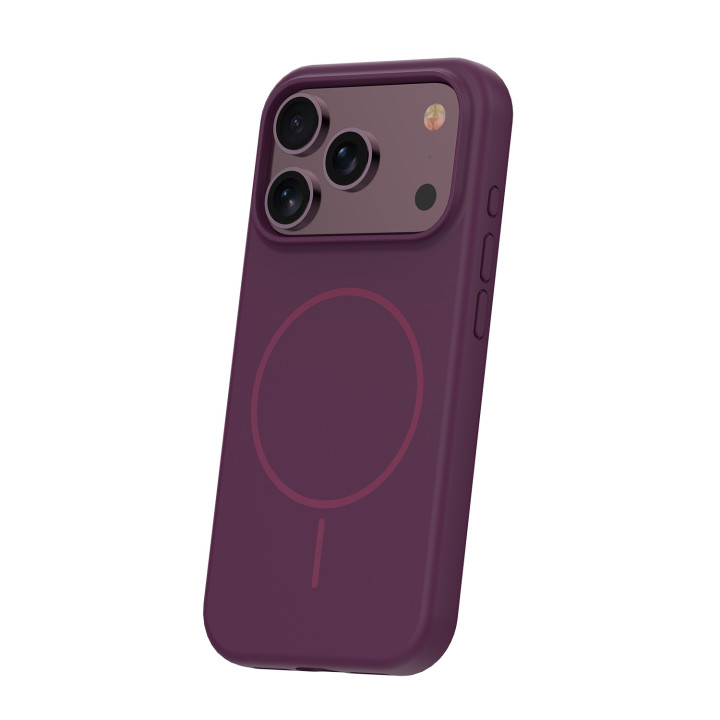 Tanek silikon ovitek MagSafe za iPhone 17 Pro Max / iPhone 18 Pro Max v barvi temne češnje