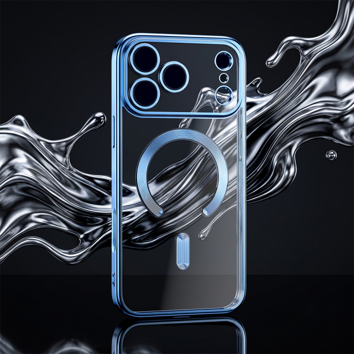 Ovitek Color Chrome Mag za iPhone 17 Pro / 18 Pro v barvi nebesno modra
