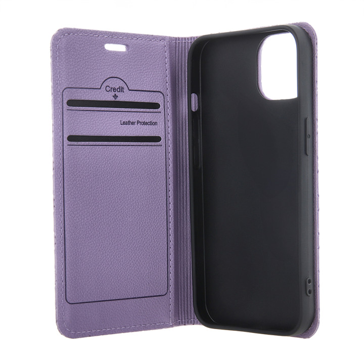 Smart Caro vijolična preklopna torbica za Samsung Galaxy A17 4G / A17 5G / A18 5G