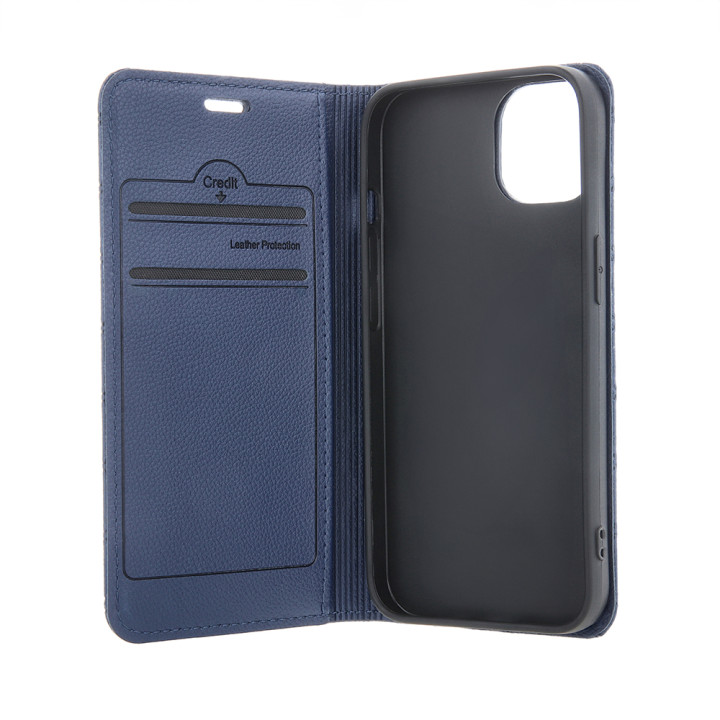Smart Caro modra preklopna torbica za Samsung Galaxy S25 FE