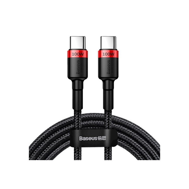 Baseus Kabel Cafule PD Type C -Type C 2m 5A 100W rdeč
