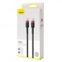 Baseus Kabel Cafule PD Type C -Type C 2m 5A 100W rdeč